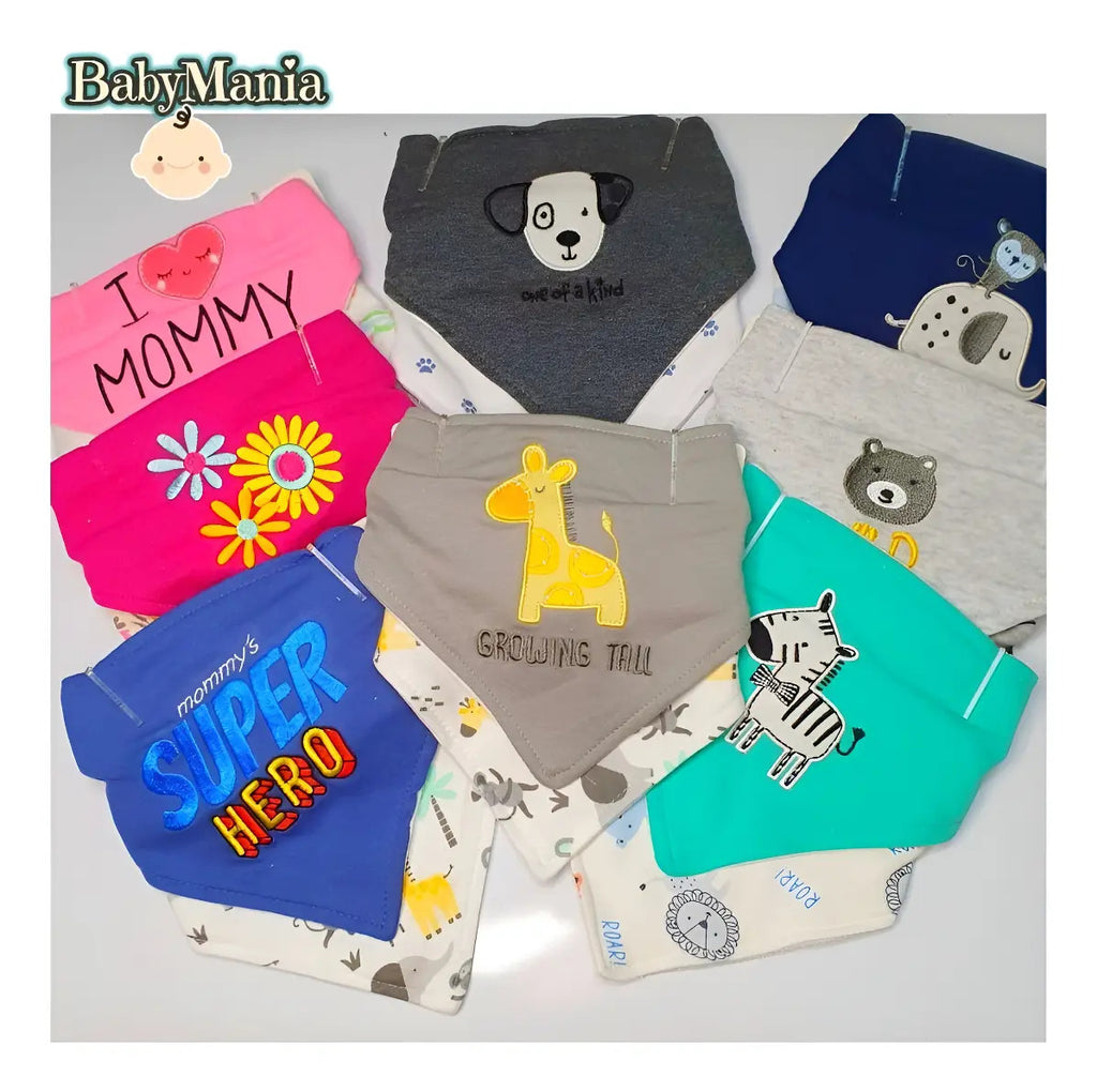 Pack de 6 Baberos Bandana de Doble Capa