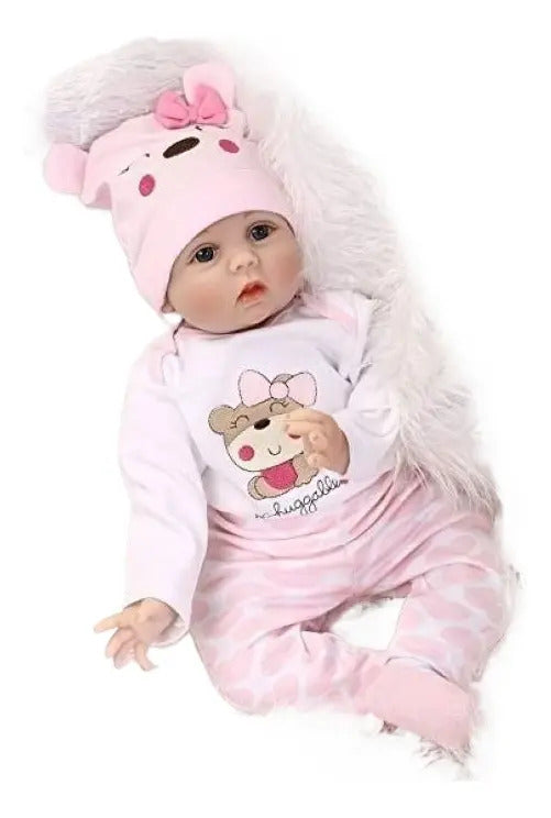 Muñeca Reborn de 55 cm con Accesorios Diseño Osito