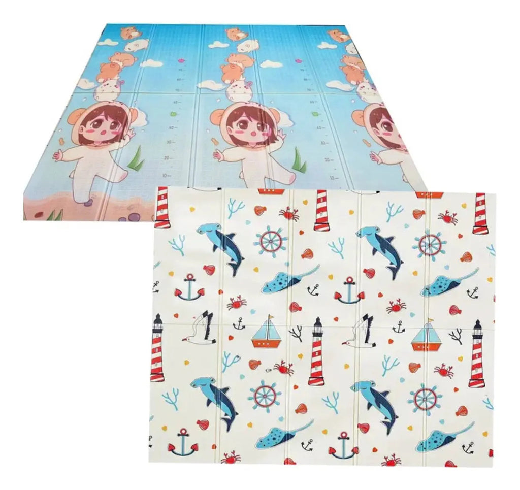 Alfombra Plegable Reversible con Bolso · 180 × 200 cm