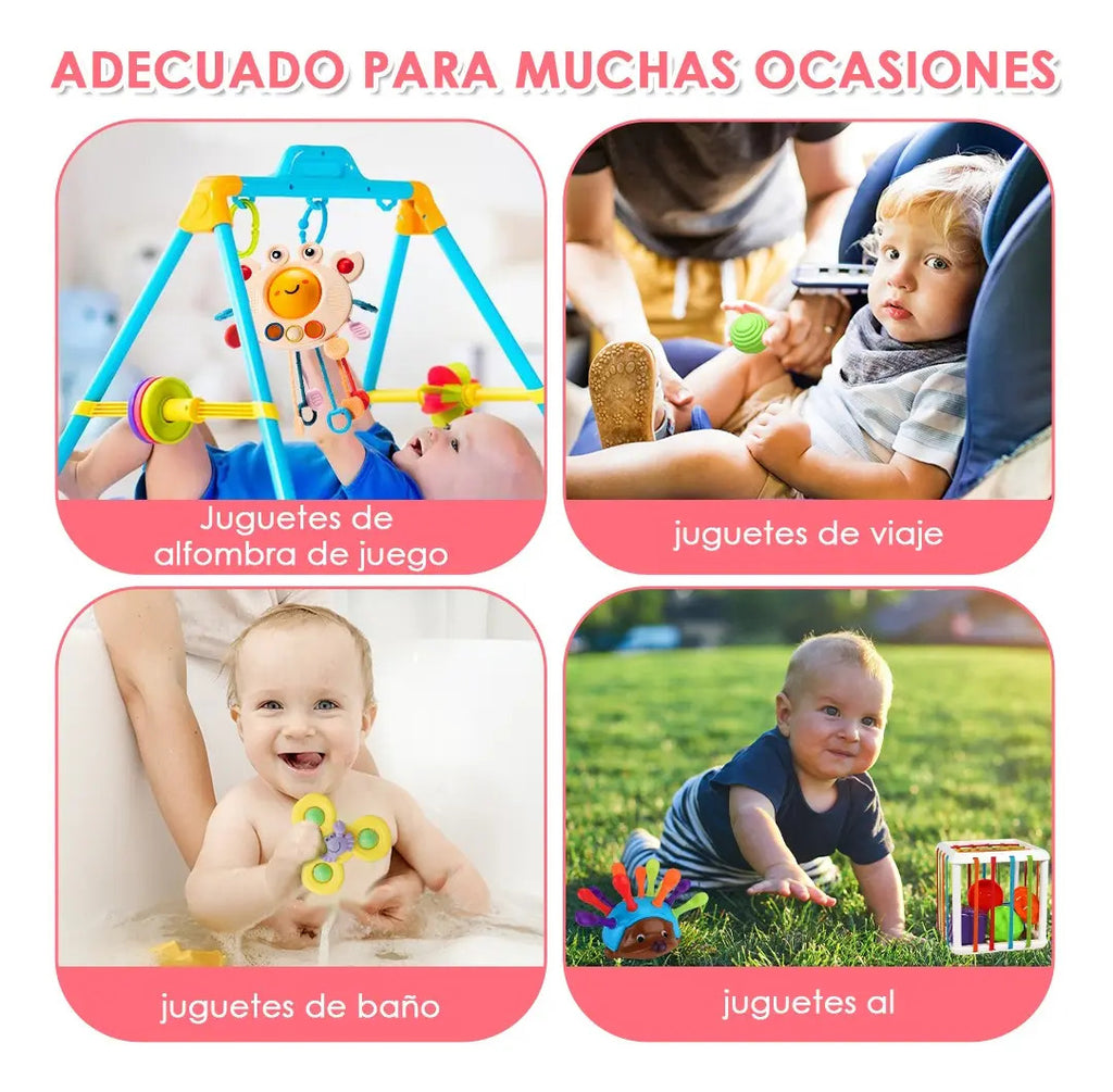 Set de Estimulación para Bebé · 5 Tipos de Juguetes