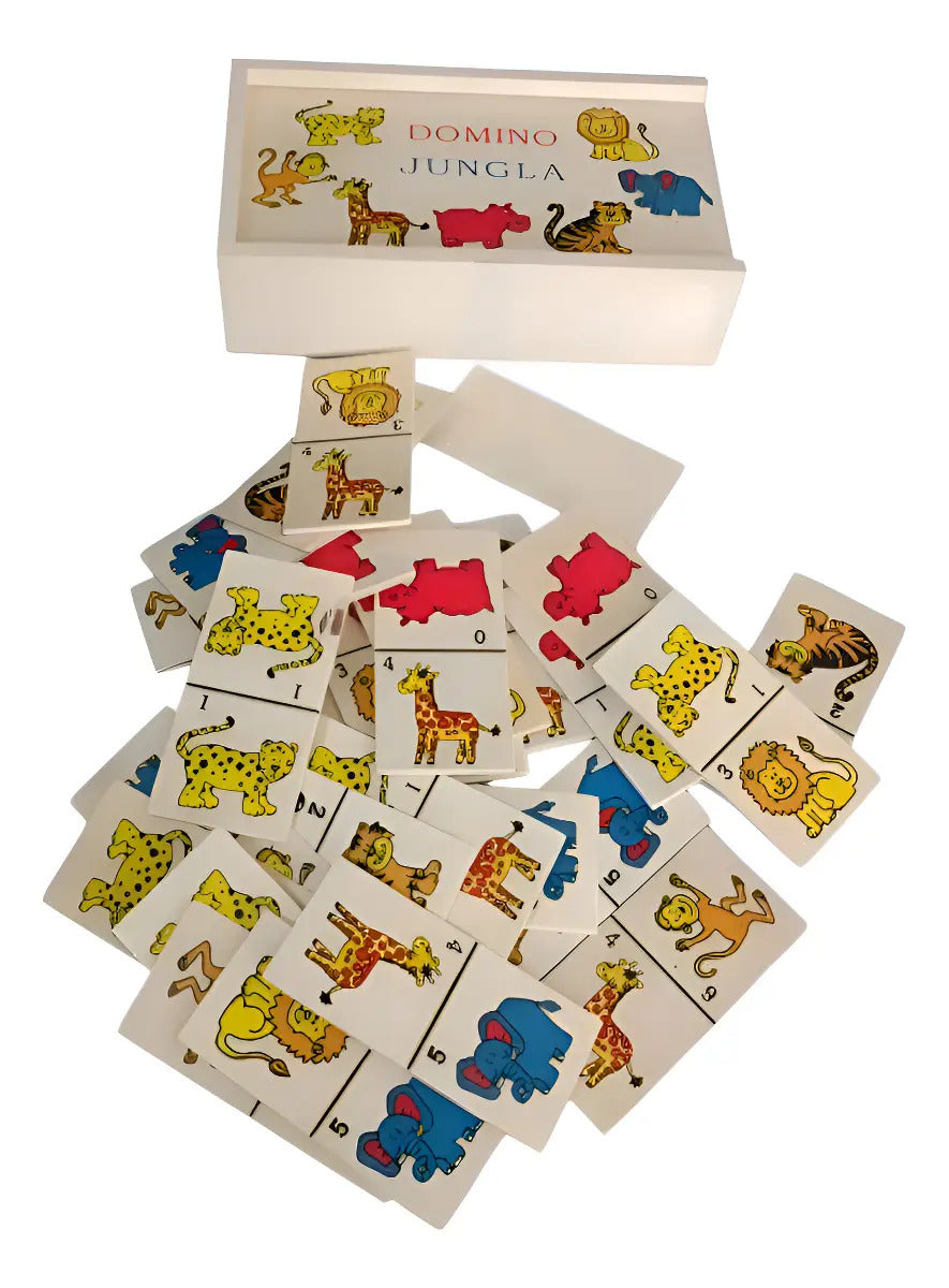 Dominó Infantil de Madera Diseño Jungla