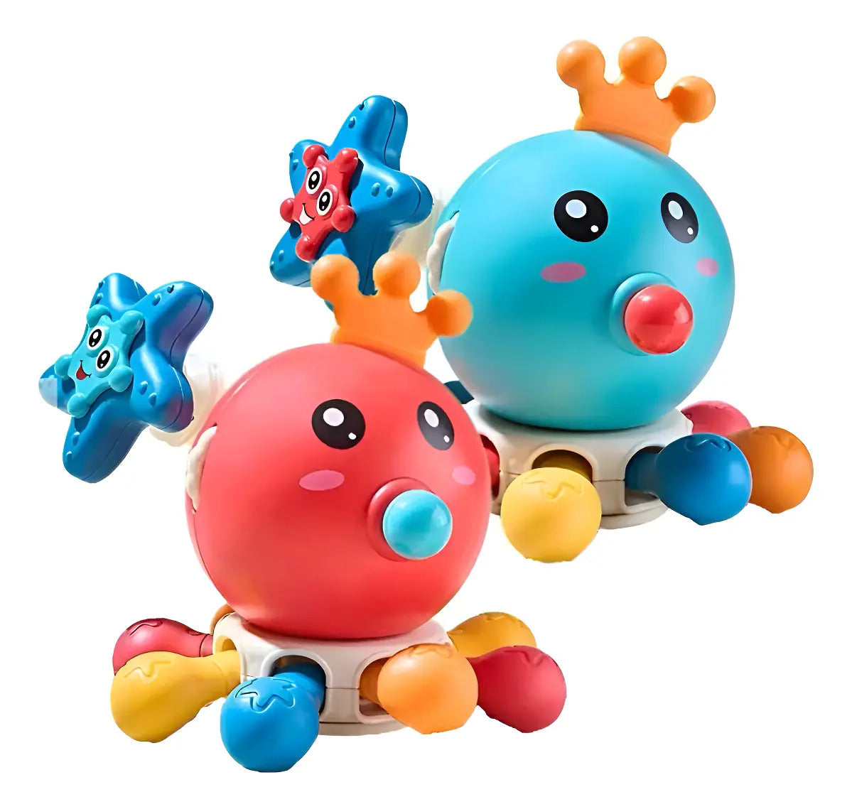 Juguete Sensorial Pulpo con Tentáculos y Piezas de Colores