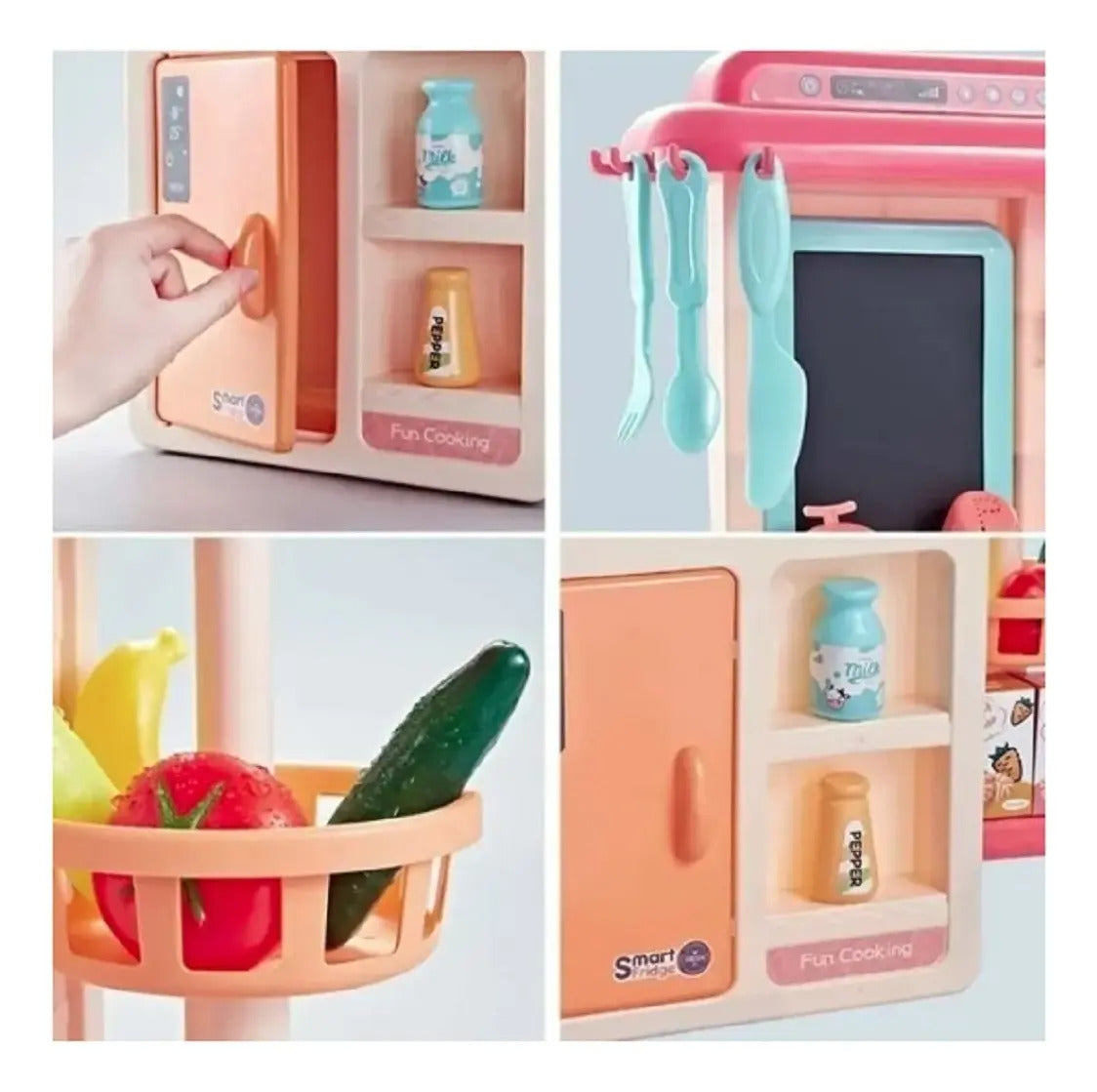 Cocina de Juguete Rosada con Agua y Sonido · 42 Piezas