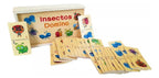 Dominó de Madera Infantil de Insectos · 28 Fichas
