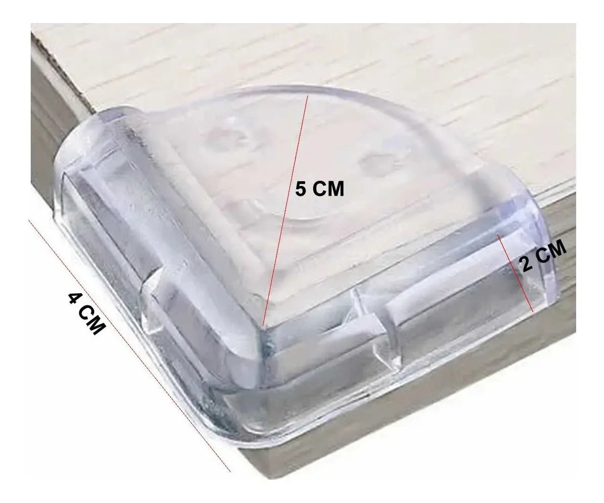 Pack de 4 Esquineros Cuadrados de Silicona Transparente