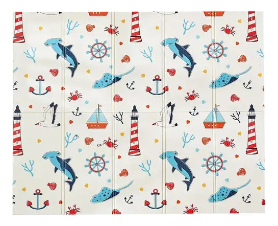 Alfombra Plegable Reversible con Bolso · 180 × 200 cm