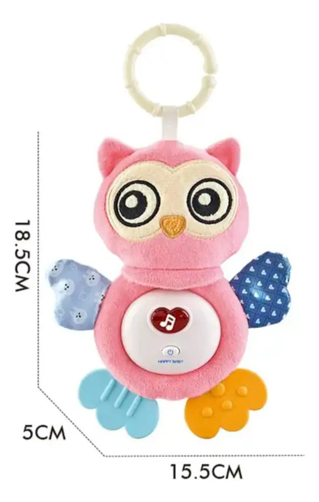 Peluche Búho Colgante con Luz y Música