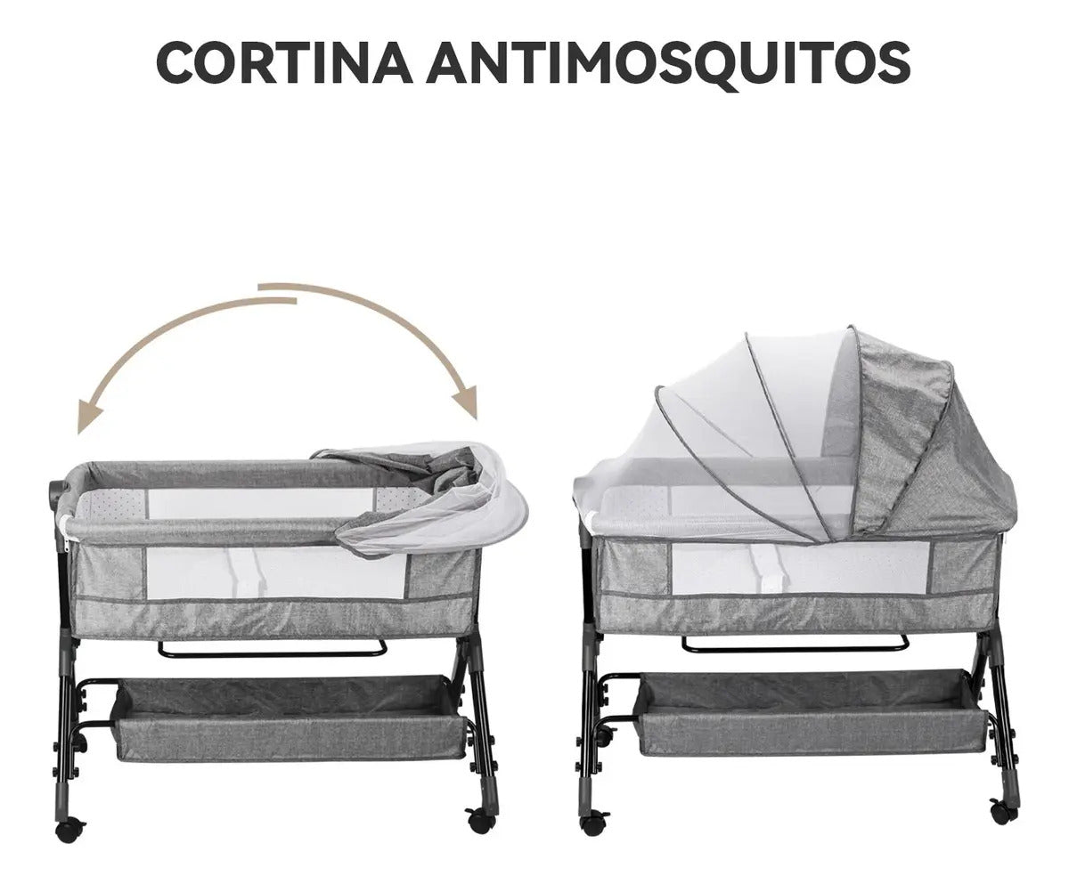 Cuna Corral con Mosquitero, Colchón y Mudador