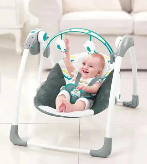 Silla Mecedora Plegable para Bebé con Asiento Reclinable