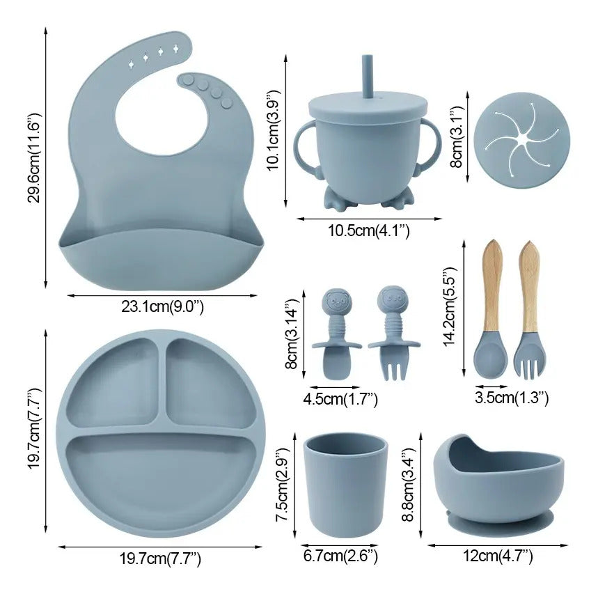 Kit de Alimentación con Cubiertos de Caritas y Vaso