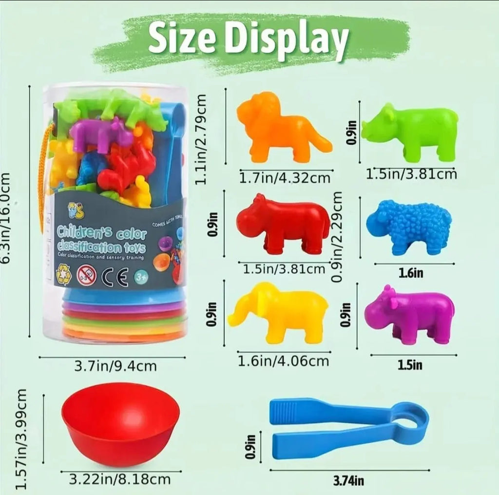 Juego de Clasificación de Animales y Colores · 44 Piezas