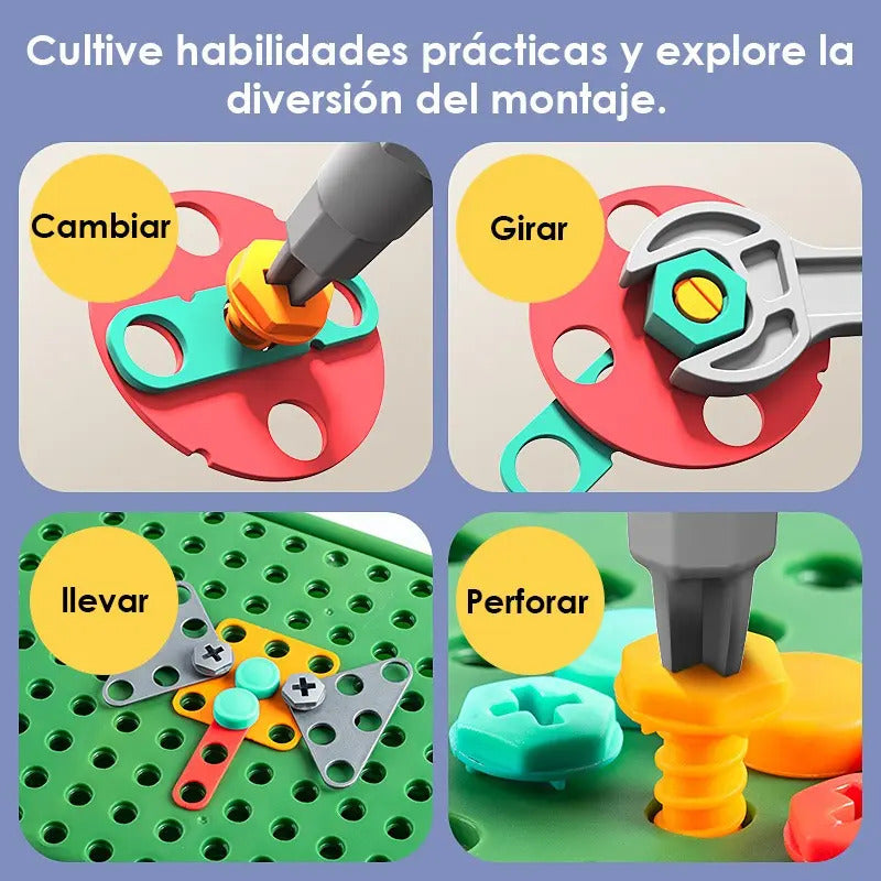 Kit de Bloques y Herramientas de Juguete · 230 Piezas
