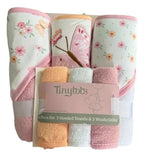 Pack de 3 Toallas de Baño y 3 Toallas Tuto para Bebé