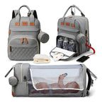 Mochila Pañalera con Mudador Desplegable y Puerto USB