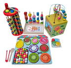 Kit de Juegos de Madera con Encajes, Laberinto y Bloques