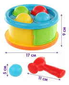 Tambor de Encaje con Martillo y 4 Pelotas