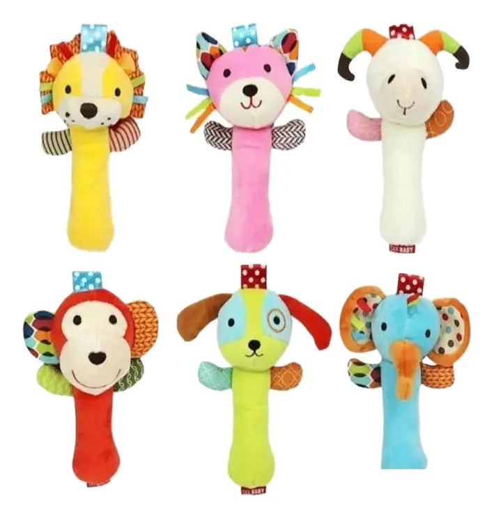 Peluche Sonajero de Animalitos con Sonido al Apretar