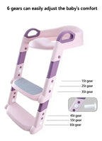 Adaptador Acolchado de Inodoro con Escalera Ajustable