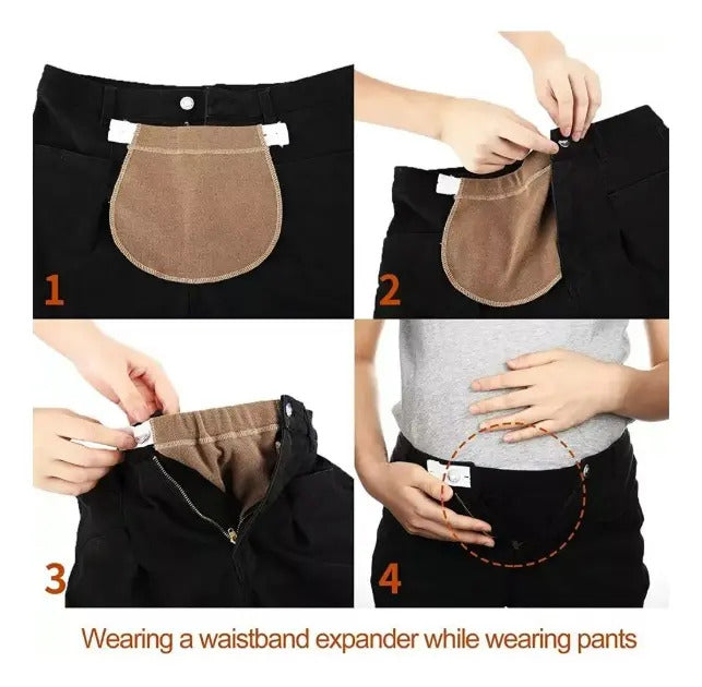 Pack de 3 Extensores de Pantalón de Maternidad · Azul