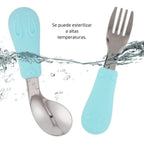 Set de Cuchara y Tenedor Infantil con Estuche