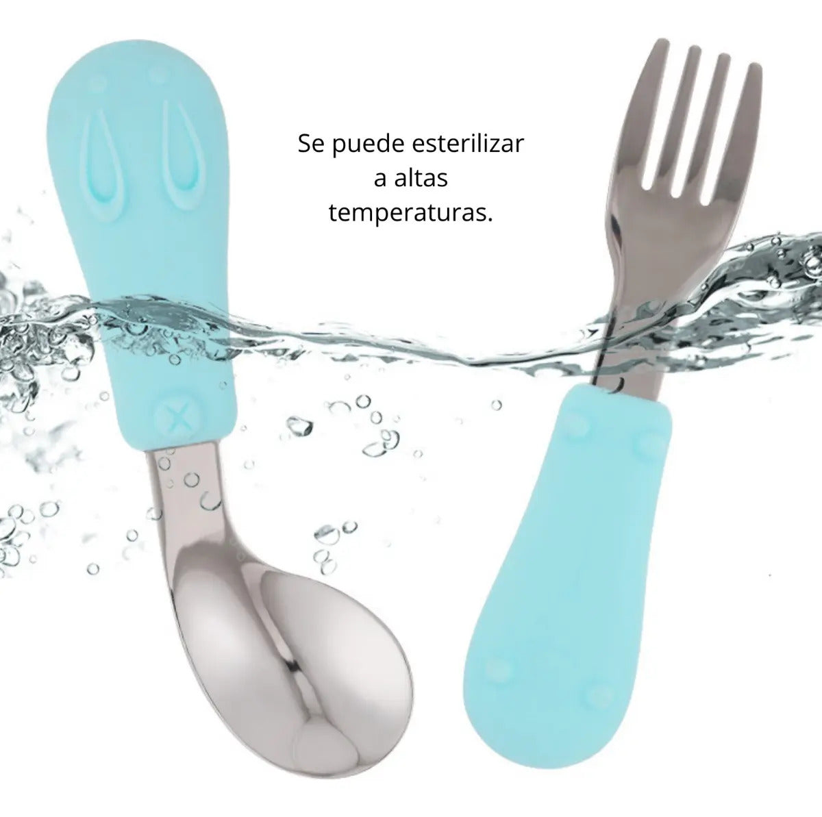 Set de Cuchara y Tenedor Infantil con Estuche
