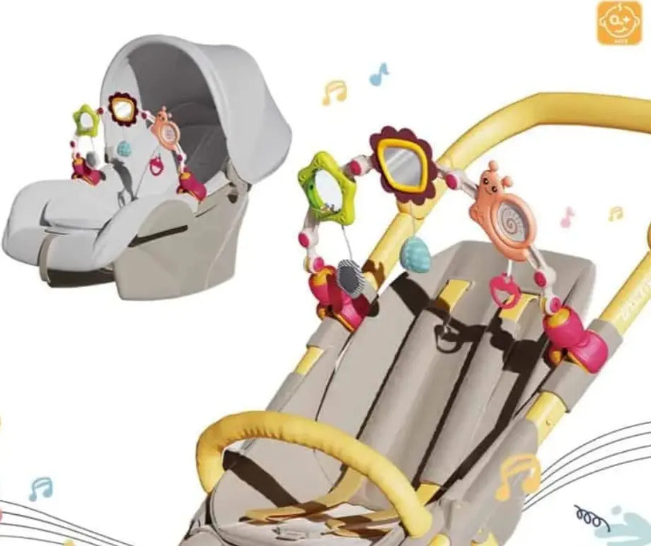 Arco Móvil con Espejo, Mordedor y 6 Juguetes para Bebé
