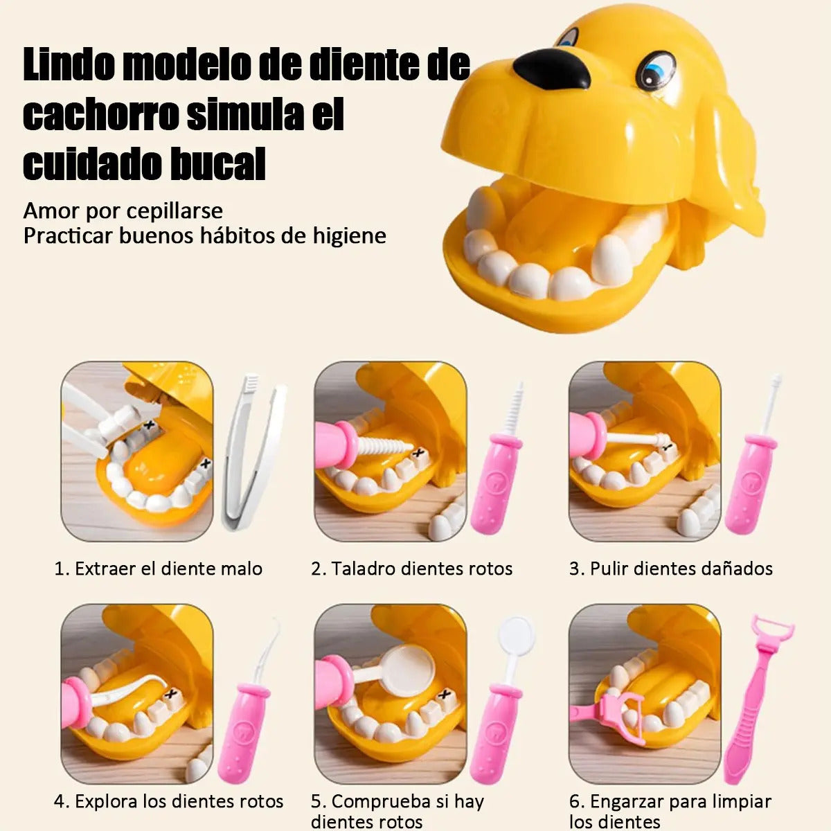 Set de Doctor y Dentista de Juguete · 63 Piezas Rosa
