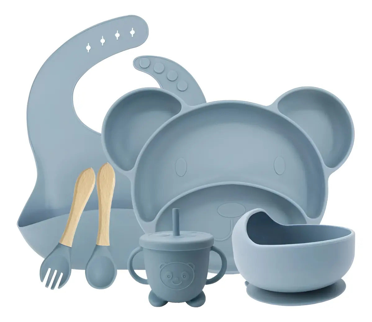 Set de Alimentación de Silicona Diseño Osito · 6 Piezas