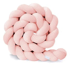 Cojín trenzado rosa claro, detalle