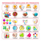 Set de Estimulación para Bebé · 5 Tipos de Juguetes