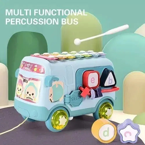 Autobús Musical de Juguete con 5 Bloques de Encaje