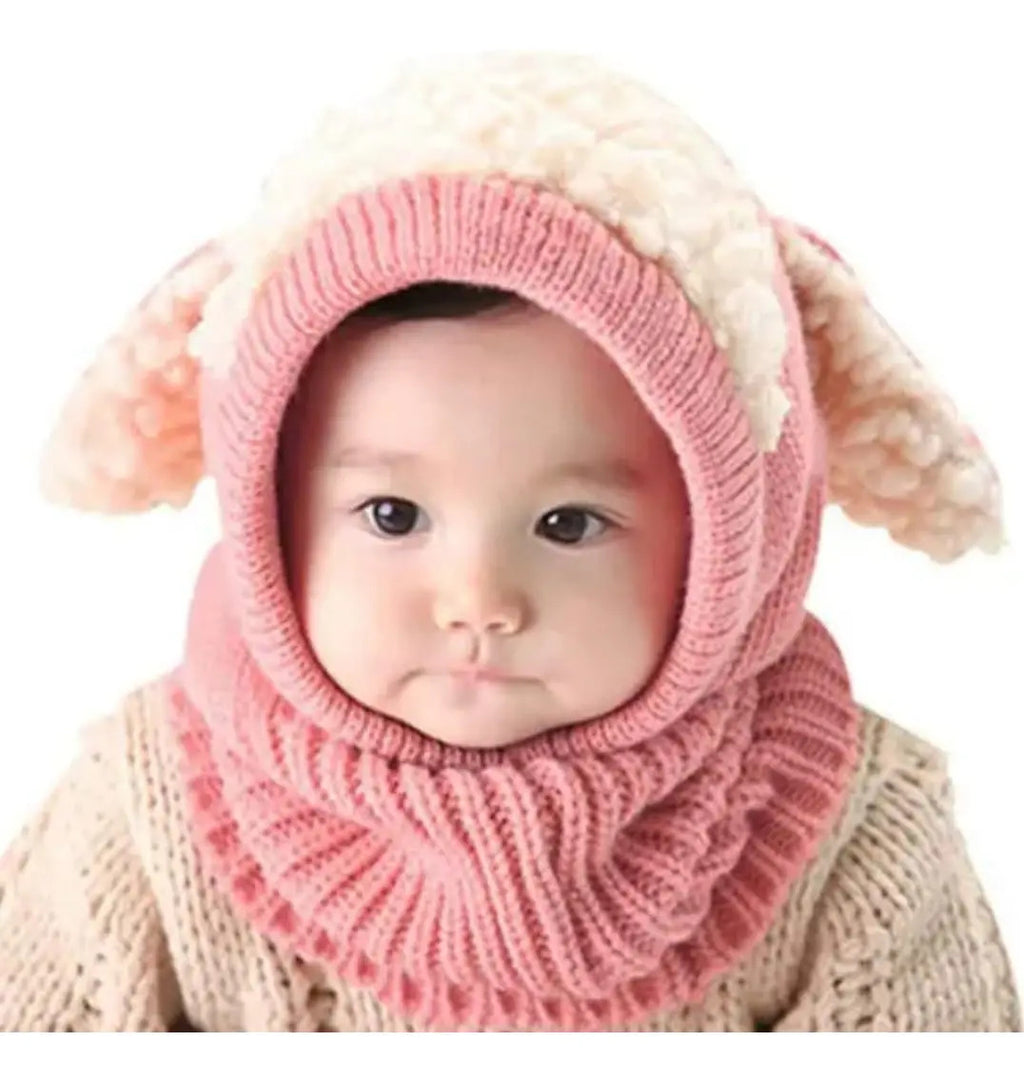 Gorro de Invierno con Cuello Diseño Ovejita