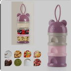 Dispensador Portátil de Leche y Snacks · 3 Niveles