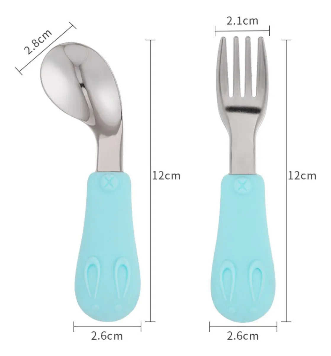 Set de Cuchara y Tenedor Infantil con Estuche