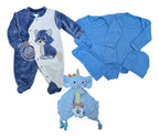 Set de Enterito de Plush, Ajuar y Tuto para Bebé · 0 a 3 Meses
