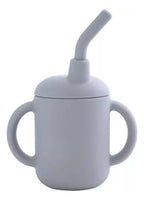 Vaso de Silicona con Rosca, Asas y Bombilla · 150 ml