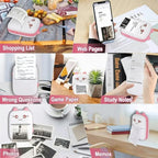 Mini Impresora Térmica Gatita con Bluetooth y 11 Rollos