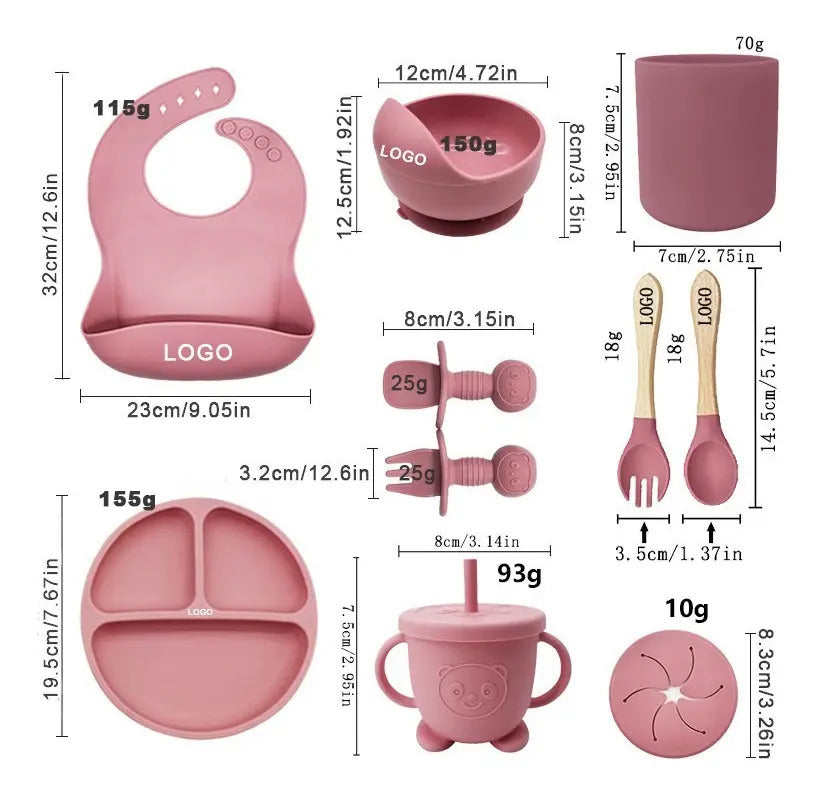 Kit de Alimentación con Cubiertos de Caritas y Vaso