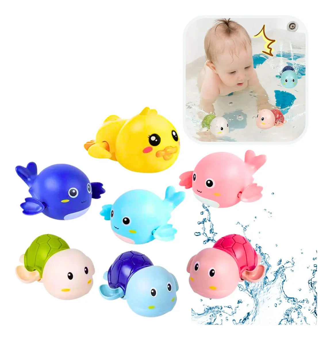 Pack de 3 Juguetes de Animalitos para el Baño