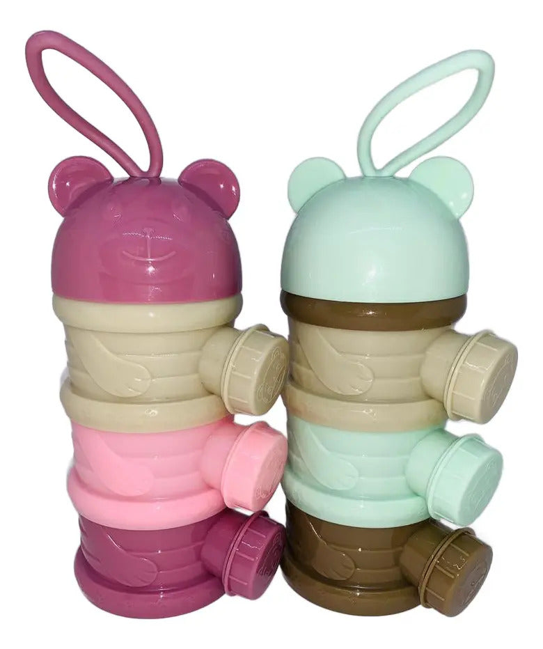 Dispensador de Leche en Polvo de 3 Compartimentos