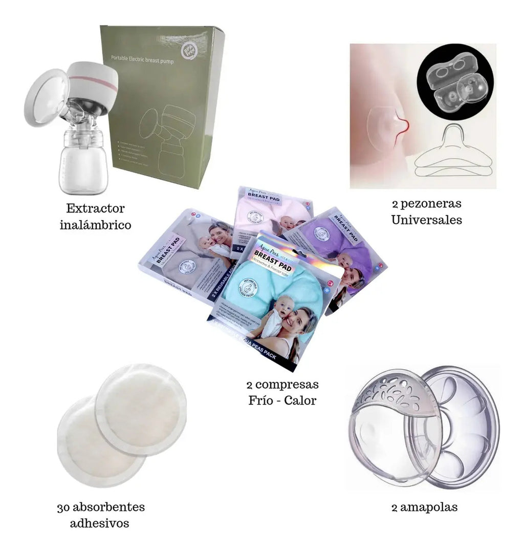 Kit de Lactancia con Extractor y Protectores