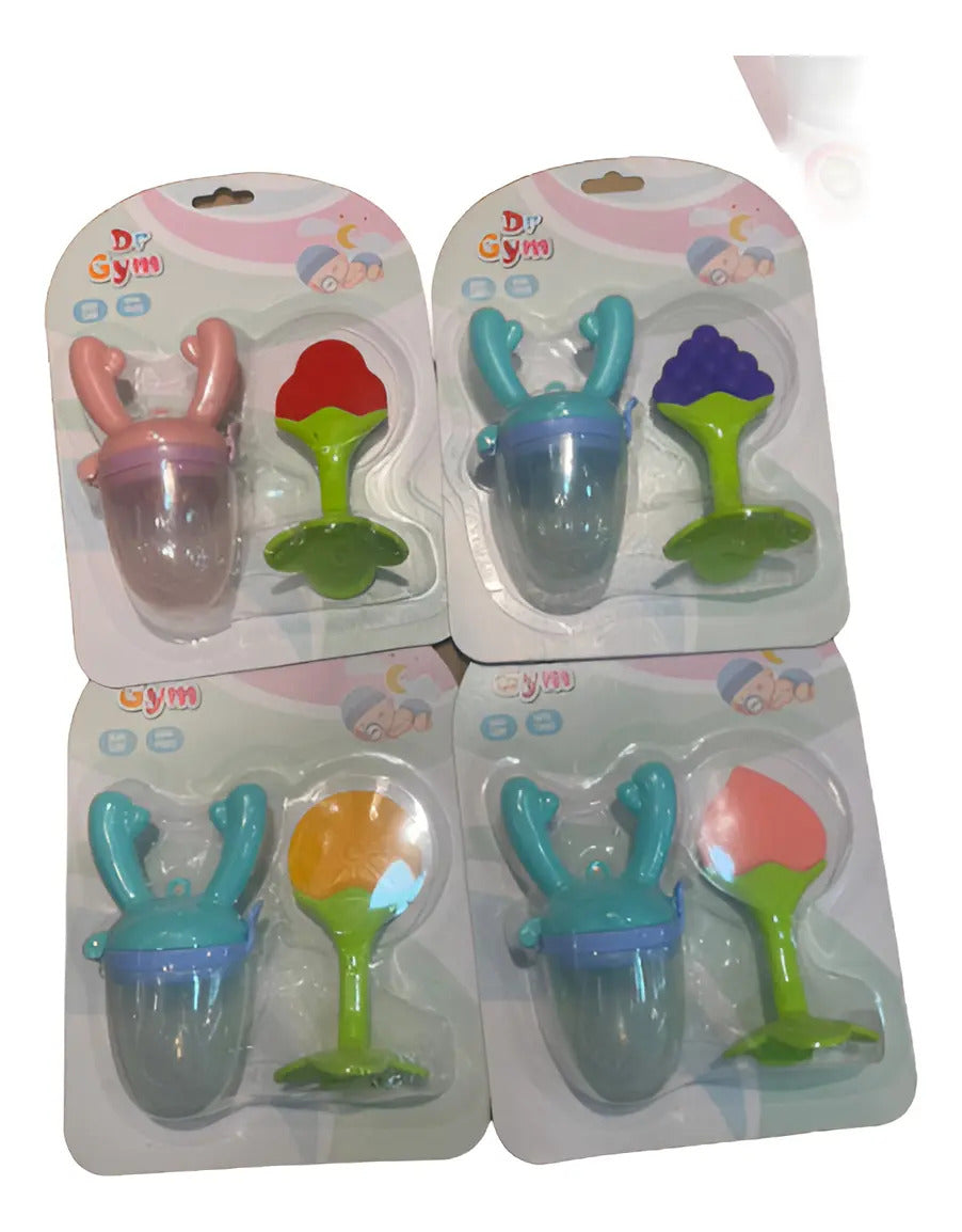 Set de Chupete para Frutas y Mordedor de Silicona