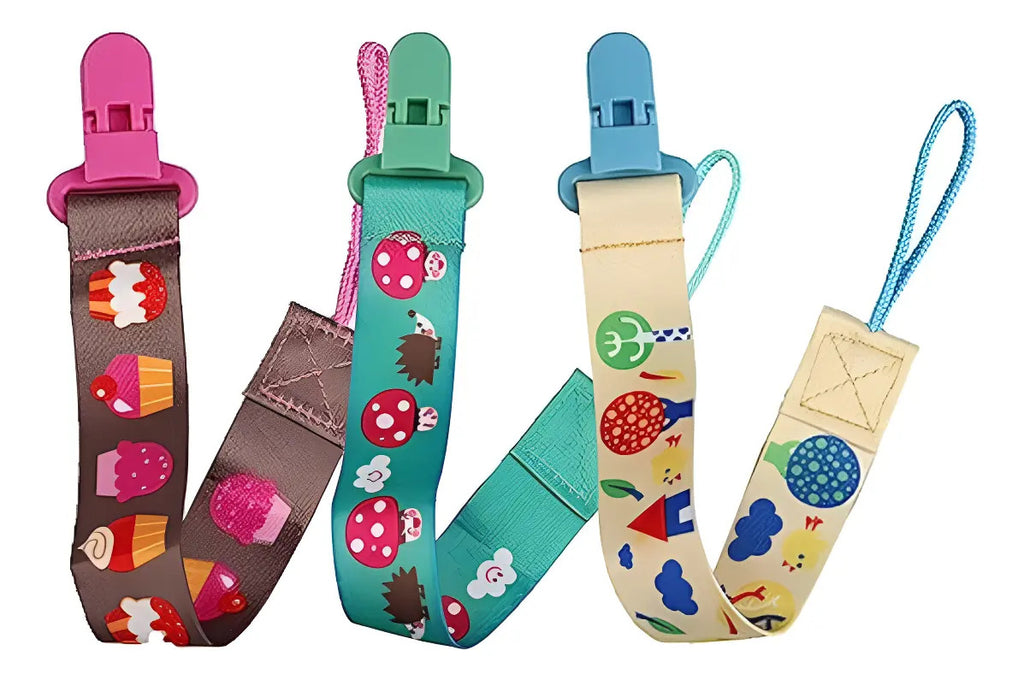 Pack de 3 Sujetadores de Chupete con Clip