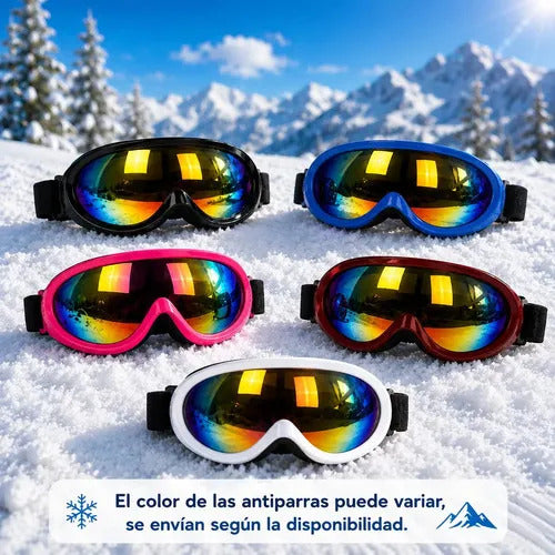 Guantes y Antiparras para Nieve · Talla Infantil 7 a 10 Años