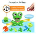 Balanza Matemática de Ranitas con 30 Tarjetas