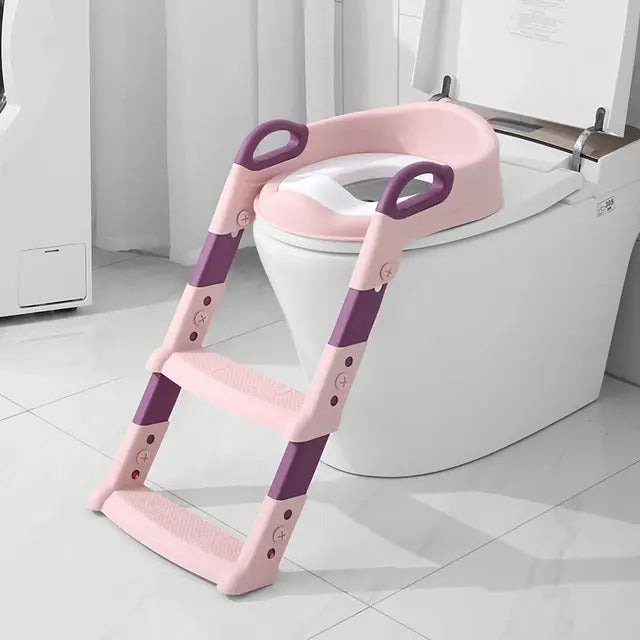 Adaptador Acolchado de Inodoro con Escalera Ajustable