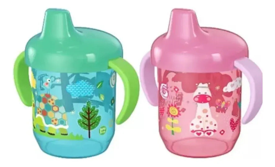 Vaso de Aprendizaje con Asas y Tapa Abatible · 260 ml