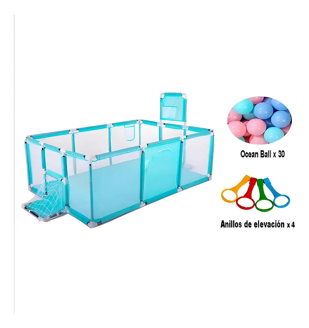 Corral de Juego 180 × 120 cm con Aro y Pelotas