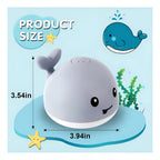 Ballena de Baño Lanzadora de Agua con Luces · Gris