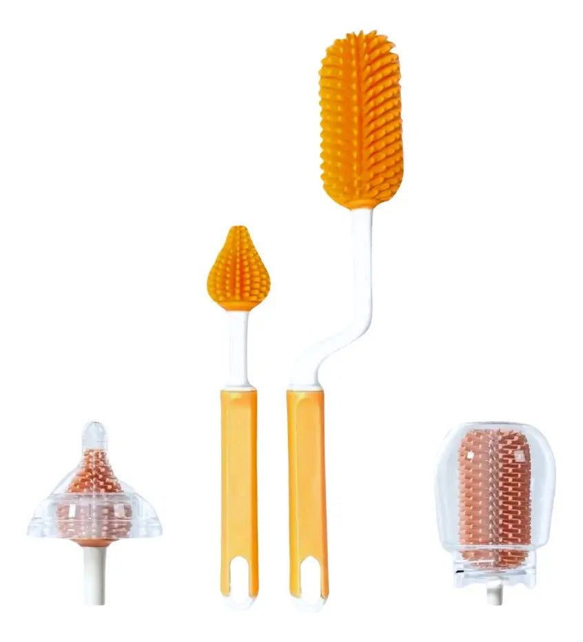 Set de 2 Cepillos de Silicona para Mamaderas y Tetinas